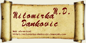 Milomirka Danković vizit kartica